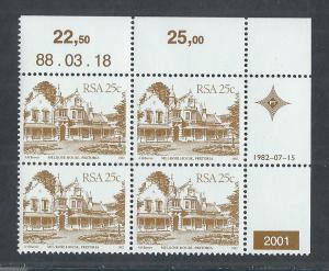 SOUTH AFRICA SC# 584 UR CONTROL B/4 FVF/MNH 1982