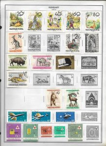 SD)1952-62 HUNGARY 4 ALBUM PAGES WITH VARIETY OF STAMPS, MINT & USED