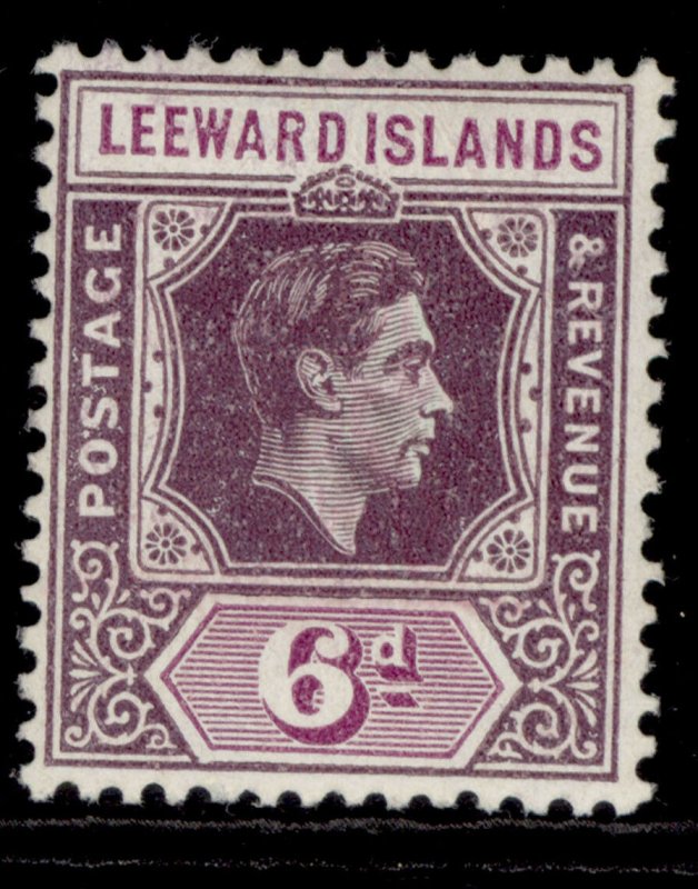 LEEWARD ISLANDS GVI SG109, 6d deep dull & bright purple, M MINT. Cat £32. CHALKY 