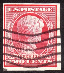 1909, US 2c, Lincoln, Used, Sc 368