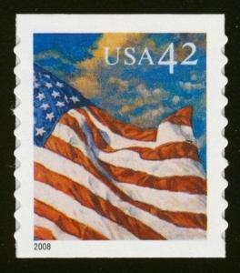 #4232-4235 42c American Flags, Singles, Mint **ANY 4=FREE SHIPPING**