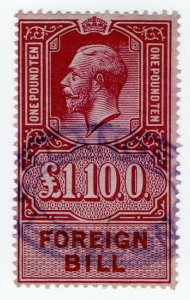 (I.B) George V Revenue : Foreign Bill £1 10/-