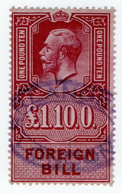 (I.B) George V Revenue : Foreign Bill £1 10/-