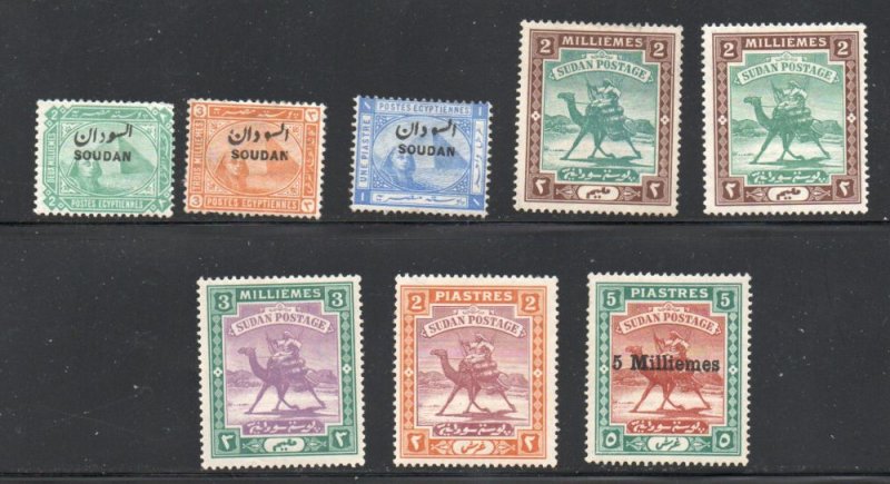 Sudan 8//28 different mint stamps