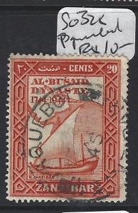  ZANZIBAR  (PP0809B) SG 328  PAQUETBOT   VFU