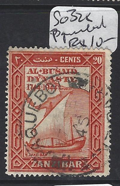  ZANZIBAR  (PP0809B) SG 328  PAQUETBOT   VFU