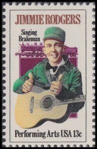 US 1755 Performing Arts Jimmie Rodgers 13c single MNH 1978