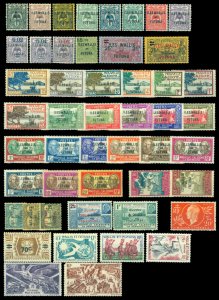 French Colonies - WALLIS & FUTUNA 1920-60  Ovpts & Surch. small mint collection 