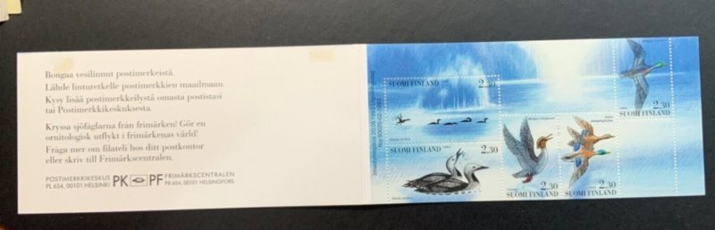 Finland MNH #925  1993 Booklet pane of 5 SCV $7.50 Birds - read description 