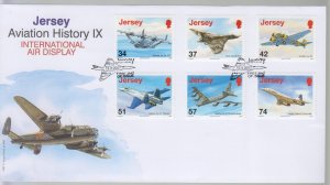 Jersey 2007,  Aviation History,  Set of 6 on FDC