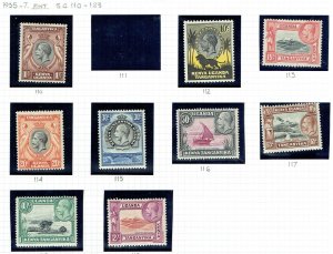 KENYA, UGANDA & TANG. (K.U.T.) 1935-7 GV Mint assembly of nine - 42725