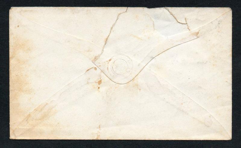 US Scott #25 on Cover, Adrian Michigan Sept 9, 1859 CDS Cancel 