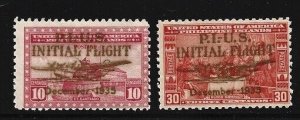 Philippines Stamps-Scott # C52-C53/A57 & A62-Canc/LH-NG-1935-Overprinted