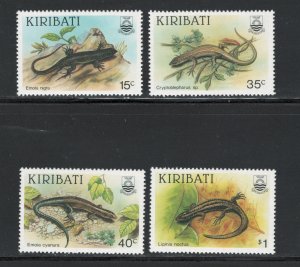 Kiribati 1987 Lizards Scott # 491 - 494 MH