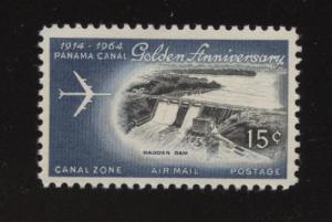 Canal Zone   Sc # C38   15c  Jet over CZ   MNH   SCV  $ 1.25