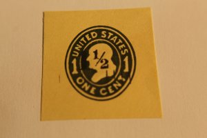 US U491a  CUT SQUARE UNUSED