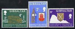 GIBRALTAR - 1969 - Comm. Parliamentary Assoc. - Perf 3v Set - Mint Never Hinged