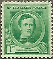 United States #879 1c Stephen Collins Foster MNG (1940)