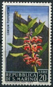 San Marino Sc#657 MNH, 20L multi, Flowers 1967 (1967)