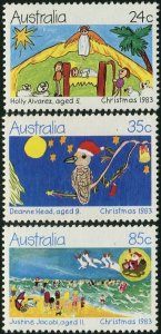 Australia 1983 SG895-897 Christmas set MLH