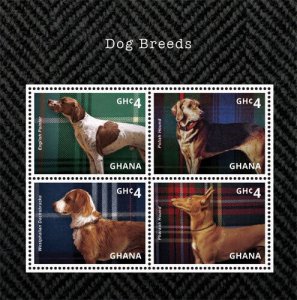 Ghana 2014 - Dog Breeds - Sheet of 4 stamps - Scott #2776 - MNH