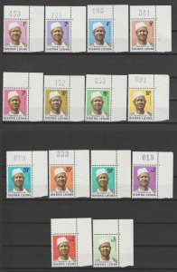 SIERRA LEONE 1972/78 SG 576/89 MNH Cat £9