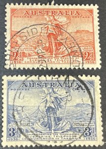 AUSTRALIA # 157-158-USED--COMPLETE SET--1936