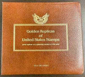 40 Golden Replicas US Stamps 22kt Gold Surface album FDC covers 1994 - 1995