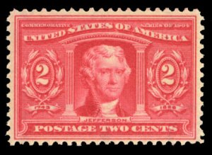 United States, 1904-9 #324 Cat$60, 1904 2c carmine, never hinged