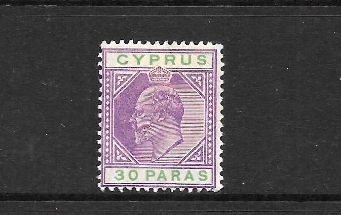 CYPRESS  1902-04  30pa   KEVII     MH    SG 51     