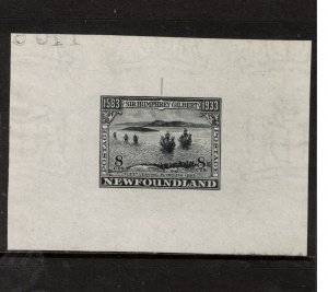 Newfoundland #218DP Extra Fine Trial Color Die Proof In Black On Watermark Paper
