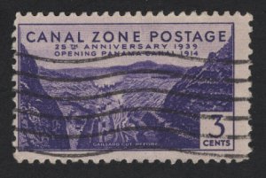 United States USED Scott Number 122  CANAL ZONE  F-VF    - BARNEYS