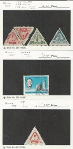 Bolivia, Postage Stamp, #J7 Pair, J9 RAC2 Used, J8 Mint, JFZ