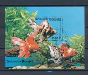 Togo 1999  Scott 1899A souvenir sheet of 1 CTO - Goldfish