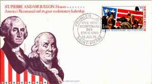 St. Pierre & Miquelon, Worldwide First Day Cover, Americana