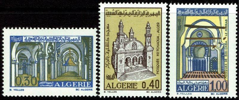 Algeria #456-58  MNH - Three Mosques (1970-71)