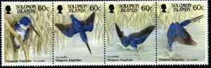 SOLOMON ISLANDS SG598/601 1987 MANGROVE KINGFISHER MNH
