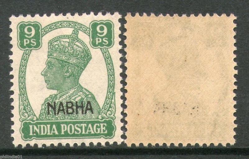 India NABHA KG VI 9ps SG 107 / Sc 102 Cat £3 MNH Fine