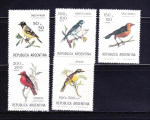 Argentina B75-B79 Set MNH Birds (B)