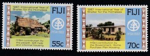 Fiji # 572-573, Shelter for the Homeless, Mint NH, 1/2 Cat.