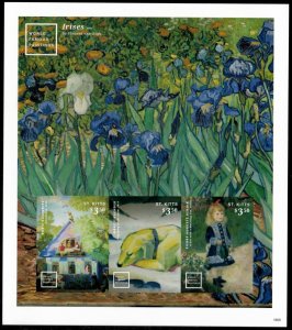 St. Kitts 2016 - Famous Art - Sheet of 3 IMPERF Stamps - Scott #935-6 - MNH