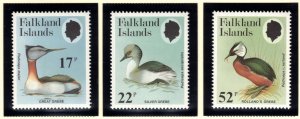 FALKLAND ISLANDS 1984 Grebes; Scott 408-10, SG 489-91; MNH