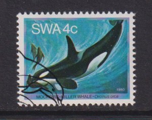 South West Africa  #437  cancelled  1980  whales 4c