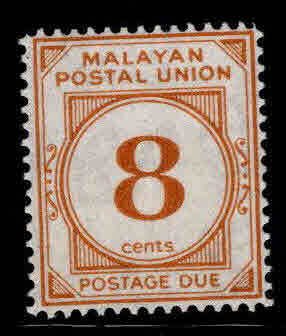 Federation of Malaya Scott J25 MH* Postage Due stamp, 1953, p14