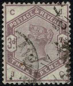 QV 1883 3d Lilac Wmk. 49 (Imp Crown) Used S.G. 191