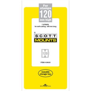 Scott/Prinz Pre-Cut Strips 240mm Long Stamp Mounts 240x120 #948 Black