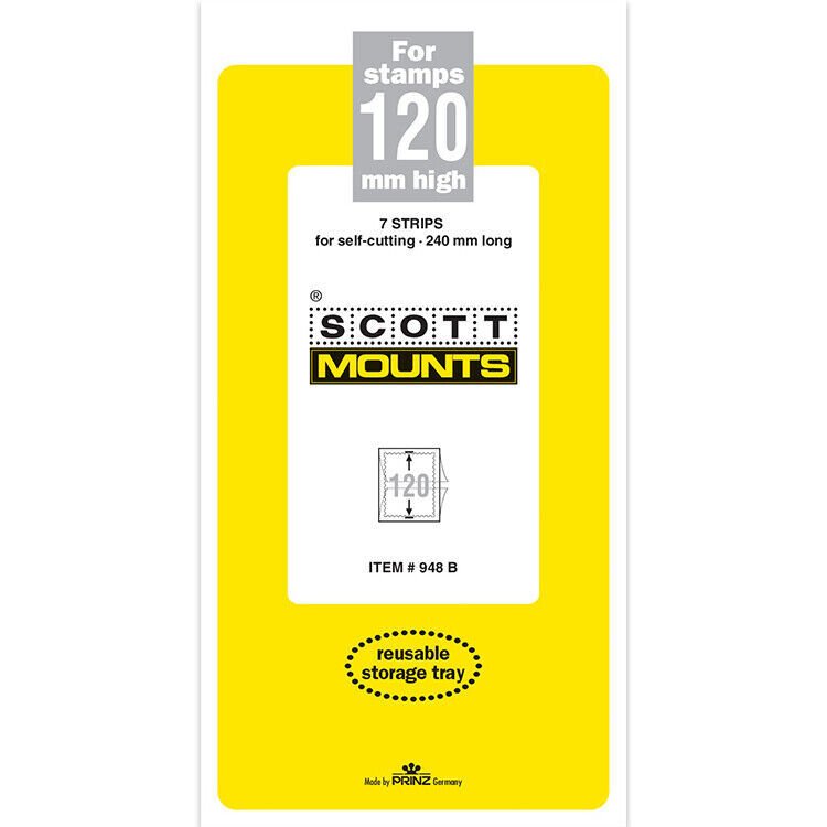 Scott/Prinz Pre-Cut Strips 240mm Long Stamp Mounts 240x120 #948 Clear