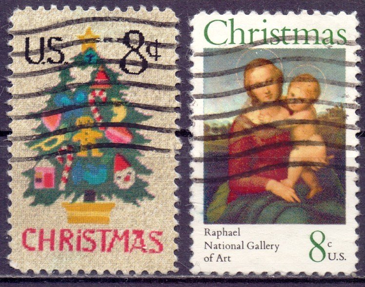 United States. 1973. 1123-24. Christmas. USED. 