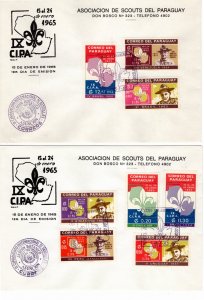 Paraguay 1965 Sc 850-7 FDC (set of 2)