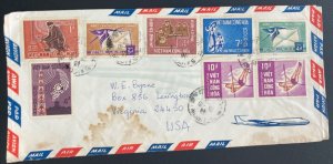 1956 Vietnam Indochina Airmail Cover To Lexington VA USA